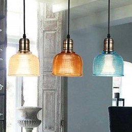 Lampada a sospensione nordica in vetro colorato con piccola goccia decorativa