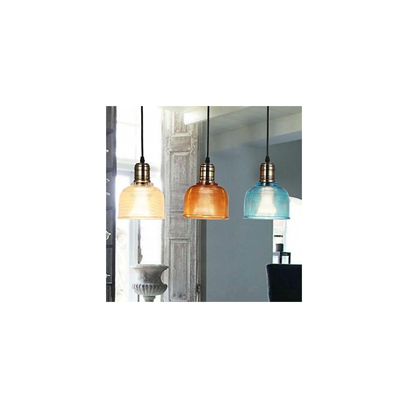 Lampada a sospensione nordica in vetro colorato con piccola goccia decorativa