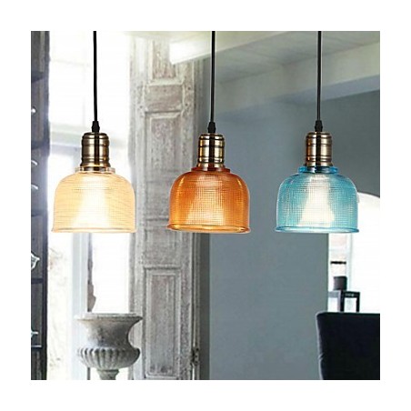 Lampada a sospensione nordica in vetro colorato con piccola goccia decorativa