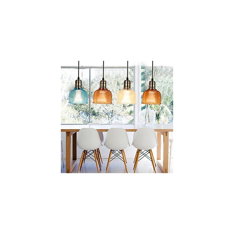 Lampada a sospensione nordica in vetro colorato con piccola goccia decorativa