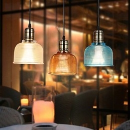 Lampada a sospensione nordica in vetro colorato con piccola goccia decorativa