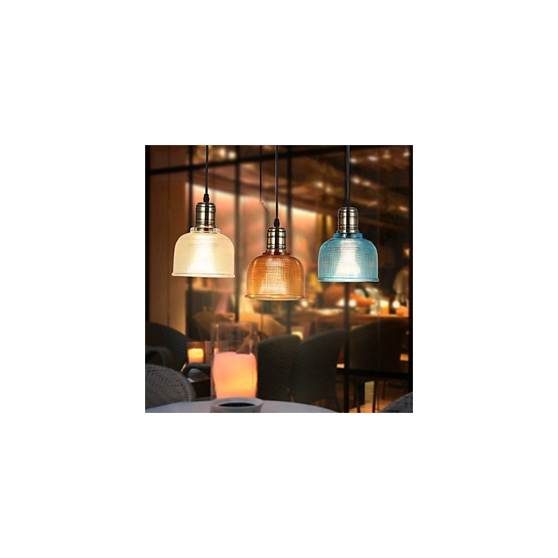 Lampada a sospensione nordica in vetro colorato con piccola goccia decorativa
