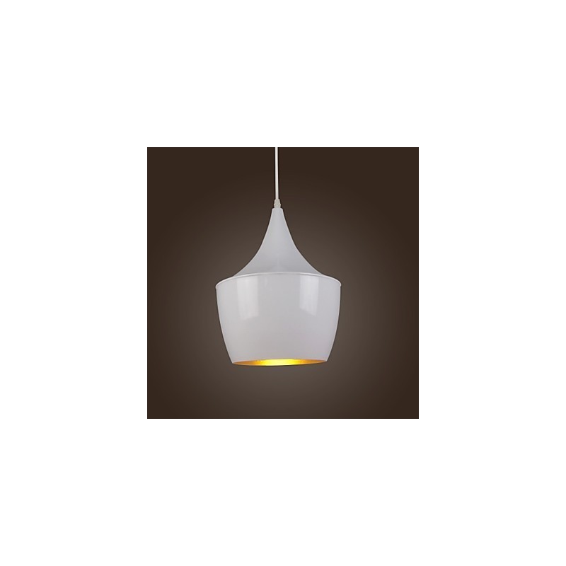 Lampada a sospensione in metallo bianca stile country retrò moderno contemporaneo
