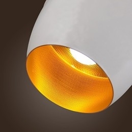 Lampada a sospensione in metallo bianca stile country retrò moderno contemporaneo
