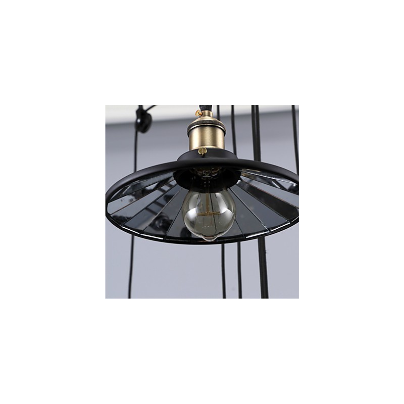 Lampada a sospensione vintage 3 luci ST64 con lampadine incluse, sistema Up and Down
