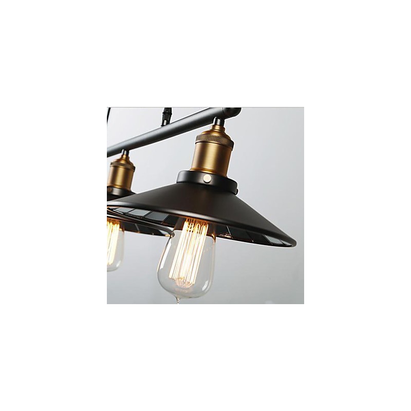 Lampada a sospensione vintage 3 luci ST64 con lampadine incluse, sistema Up and Down