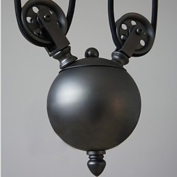 Lampada a sospensione vintage 3 luci ST64 con lampadine incluse, sistema Up and Down