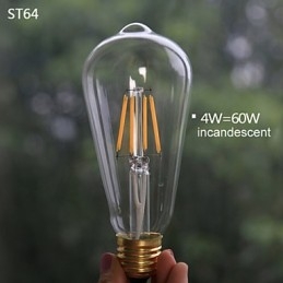 Lampada a sospensione vintage 3 luci ST64 con lampadine incluse, sistema Up and Down
