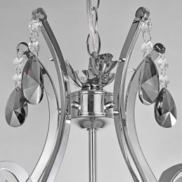 Lampadario classico tradizionale cromato a candela