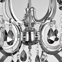 Lampadario classico tradizionale cromato a candela
