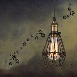 Lampada a sospensione vintage country americano piccola gabbia in ferro battuto