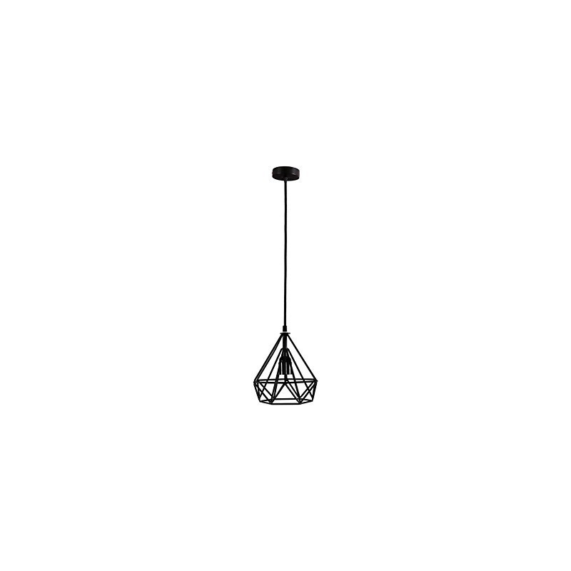 Lampada a sospensione in metallo nero stile retrò Mini Garage