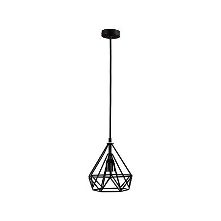 Lampada a sospensione in metallo nero stile retrò Mini Garage