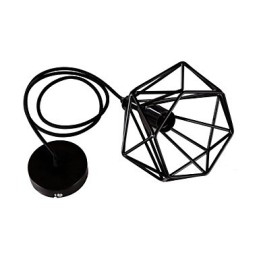 Lampada a sospensione in metallo nero stile retrò Mini Garage