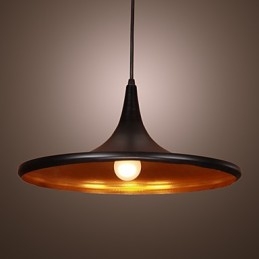 Lampada a sospensione moderna nera in alluminio con paralume nero