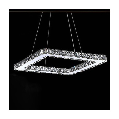 Lampadario a sospensione moderno in metallo elettroplaccato e cristallo