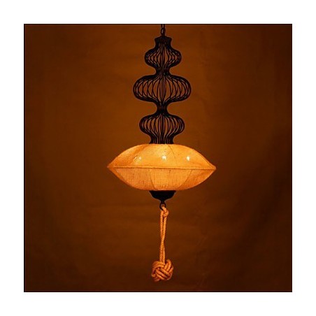 Lampada a sospensione gabbia per uccelli in canapa industriale retrò nordica