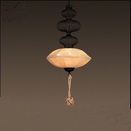 Lampada a sospensione gabbia per uccelli in canapa industriale retrò nordica