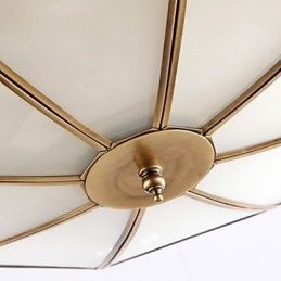 Lampada a sospensione LED in metallo finitura ottone rustico classico tradizionale