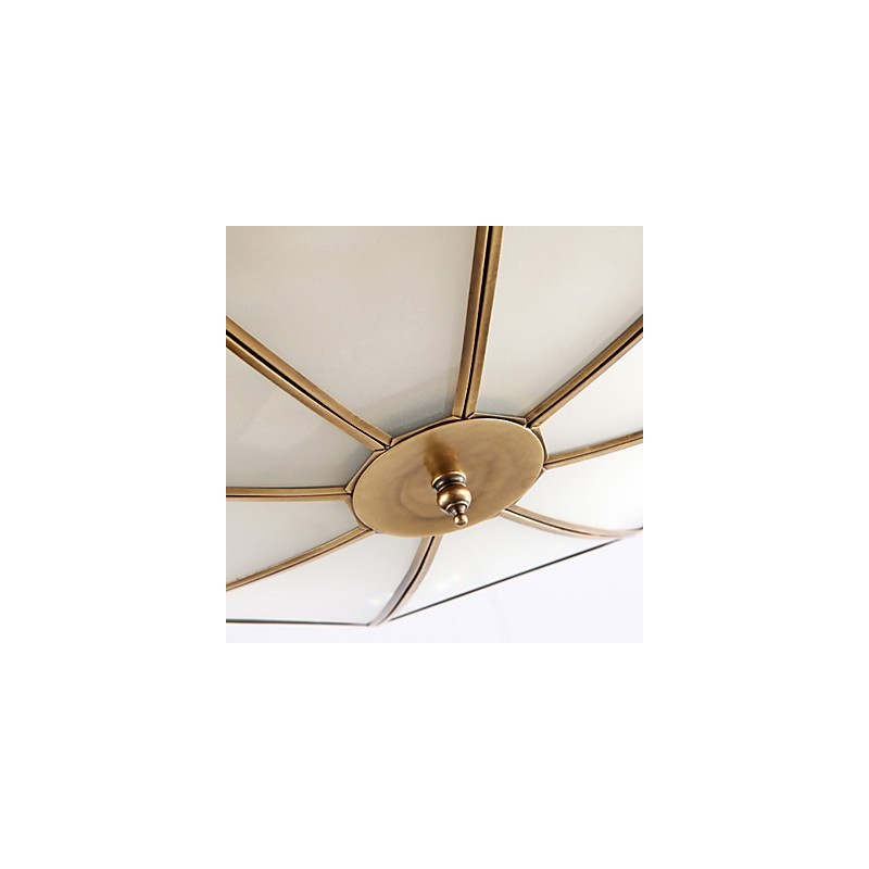 Lampada a sospensione LED in metallo finitura ottone rustico classico tradizionale