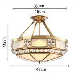 Lampada a sospensione LED in metallo finitura ottone rustico classico tradizionale