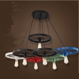 Lampada a sospensione mini in metallo multicolore, 1 luce E26/E27, catena regolabile