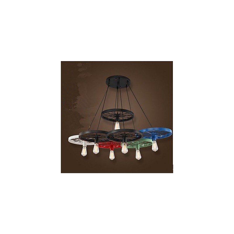 Lampada a sospensione mini in metallo multicolore, 1 luce E26/E27, catena regolabile