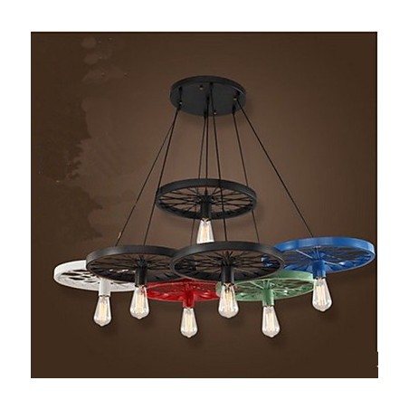 Lampada a sospensione mini in metallo multicolore, 1 luce E26/E27, catena regolabile