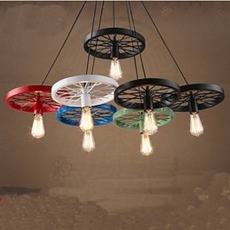 Lampada a sospensione mini in metallo multicolore, 1 luce E26/E27, catena regolabile