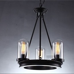 Lampada a sospensione rotonda retrò americana