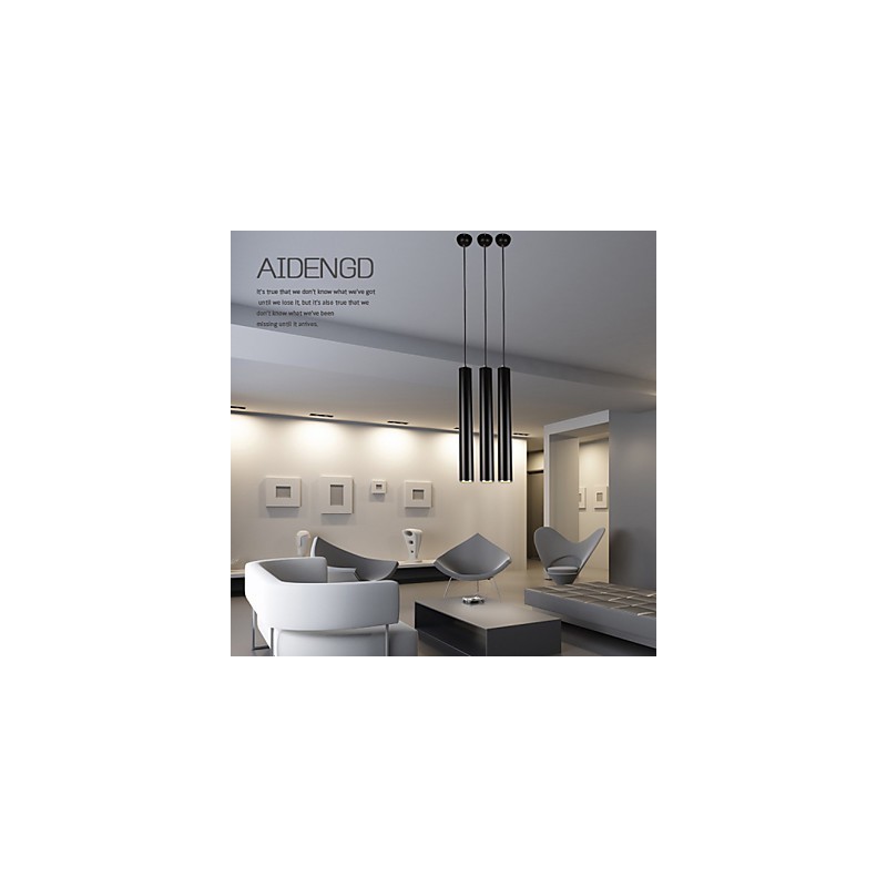 Lampada a sospensione LED moderna in metallo, 5 W, altezza 28 cm, catena regolabile 100 cm