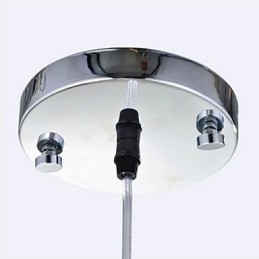 Lampada a sospensione moderna in metallo nero e cristallo