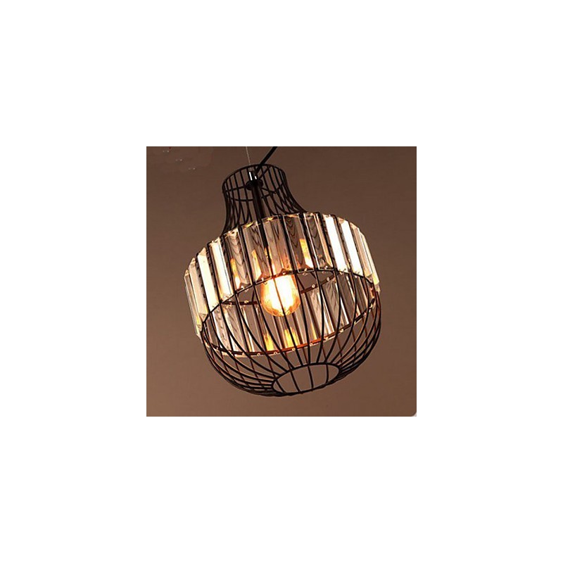 Lampada a sospensione in cristallo design italiano marrone 3 luci