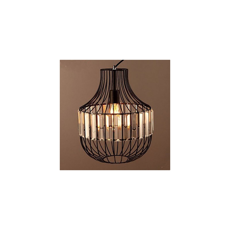 Lampada a sospensione in cristallo design italiano marrone 3 luci