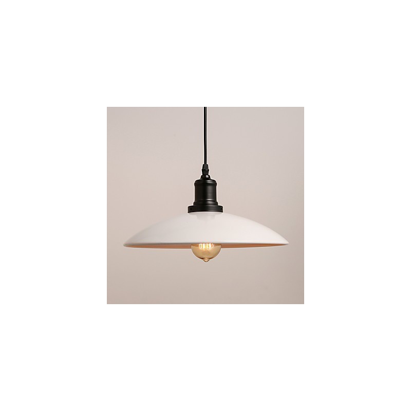 Lampada a sospensione retrò classica in metallo nero, 1 lampadina E26/E27, catena 100 cm