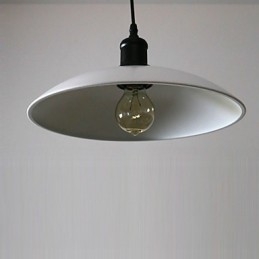 Lampada a sospensione retrò classica in metallo nero, 1 lampadina E26/E27, catena 100 cm