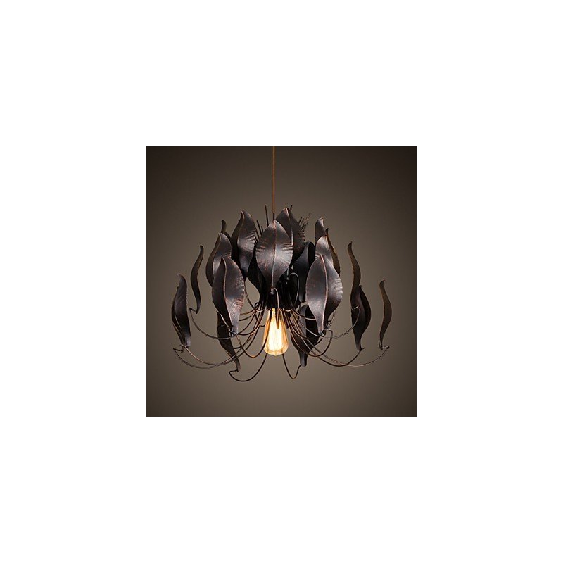 Lampada a sospensione retrò in metallo 1 luce E26/E27 60 W regolabile