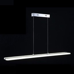 Lampadario a sospensione LED in acrilico beige e metallo argento, 100 cm, regolabile
