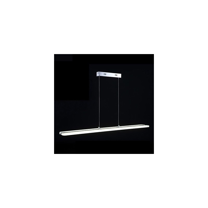 Lampadario a sospensione LED in acrilico beige e metallo argento, 100 cm, regolabile