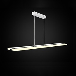 Lampadario a sospensione LED in acrilico beige e metallo argento, 100 cm, regolabile