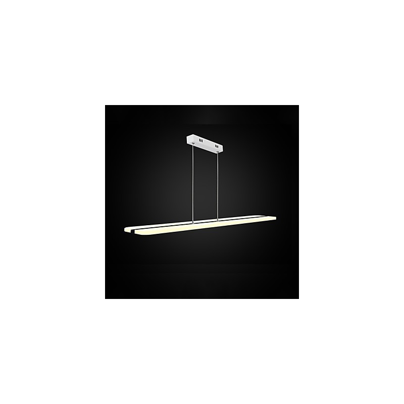 Lampadario a sospensione LED in acrilico beige e metallo argento, 100 cm, regolabile