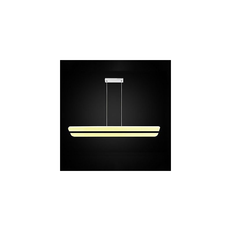 Lampadario a sospensione LED in acrilico beige e metallo argento, 100 cm, regolabile