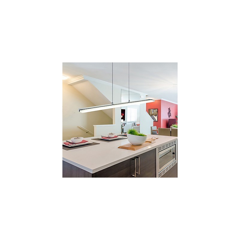 Lampadario a sospensione LED in acrilico beige e metallo argento, 100 cm, regolabile