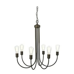 Lampadario country in metallo dipinto a candela, 8 luci E26/E27, 1 livello