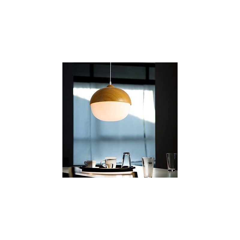 Lampada a sospensione in vetro a testa singola con decorazione a noci creative a fungo, stile nordico