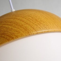 Lampada a sospensione in vetro a testa singola con decorazione a noci creative a fungo, stile nordico