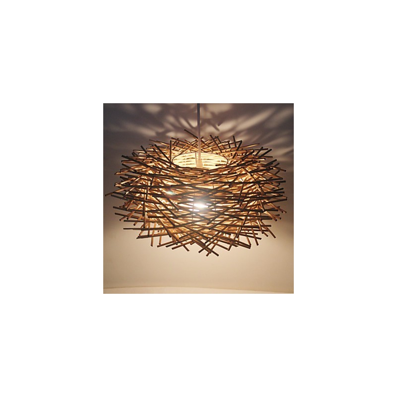 Lampada a sospensione moderna a testa singola in rattan intrecciato stile rustico Cany