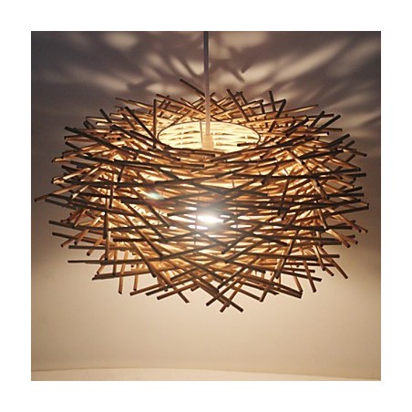 Lampada a sospensione moderna a testa singola in rattan intrecciato stile rustico Cany