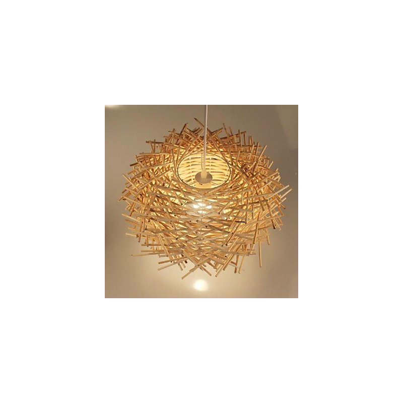 Lampada a sospensione moderna a testa singola in rattan intrecciato stile rustico Cany