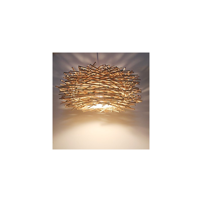 Lampada a sospensione moderna a testa singola in rattan intrecciato stile rustico Cany